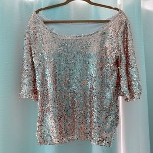 Rose Sequin Top